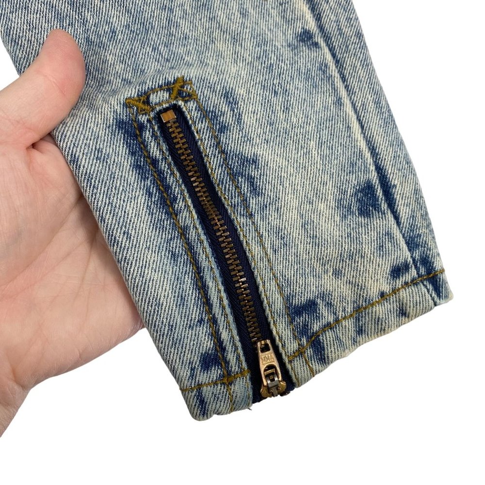 Vintage Jordache acid wash jeans size 7 0 24" tapered zipper ankle Y2K 90s - Picture 7 of 11